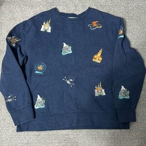 Disneyland embroidered patch crewneck